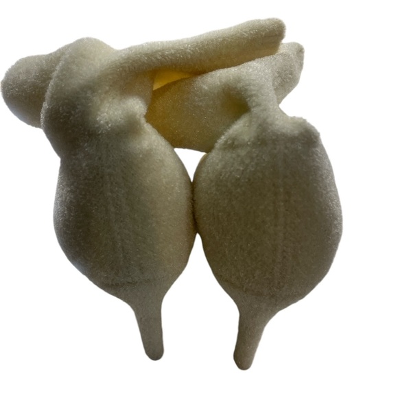 Knit stretch stiletto heel,cream,white, booties, ankle boots, pointy toe, size 7 - Picture 4 of 8